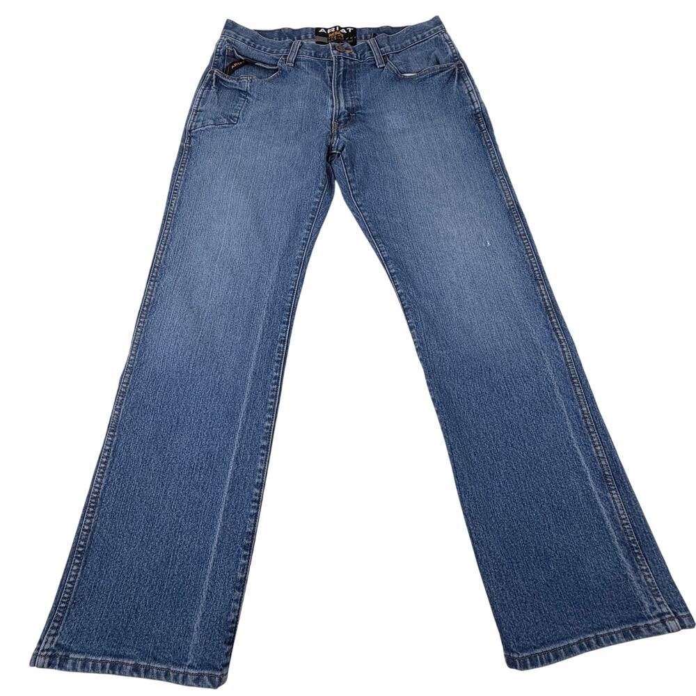 Ariat Rebar M4 Lowrise Bootcut Western Work Denim Blue Jeans Men’s 32/32